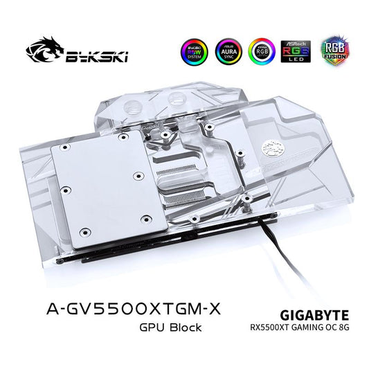 Bykski GPU Water Cooling Block For Gigabyte RX5500XT GAMING OC 8G, Computer Component Heat | Water Cooling Block