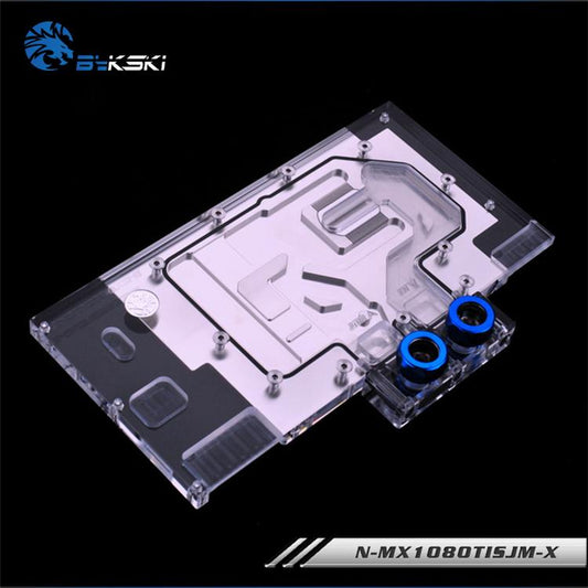 Bykski N-MX1080TISJM-X, Full Cover Graphics Card Water Cooling Block for Palit GTX1080Ti Super | Water Cooling Block