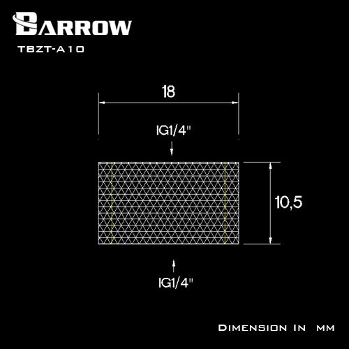 Barrow G1 / 4 '' Female to Female (Extender 10.5mm) PC water cooling system water cooling fitting | Water Cooling Fitting
