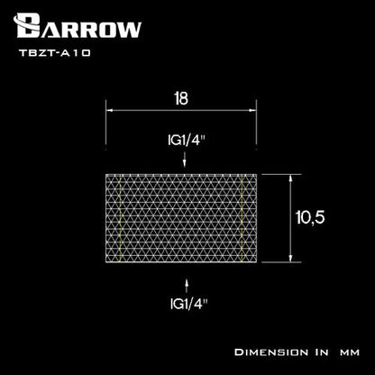 Barrow G1 / 4 '' Female to Female (Extender 10.5mm) PC water cooling system water cooling fitting | Water Cooling Fitting