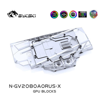 Bykski Full Cover Graphics Card Water Cooling Block For Gigabyte AORUS RTX2080 Xtreme 8G/ RTX2070 Xtreme, N-GV2080AORUS-X