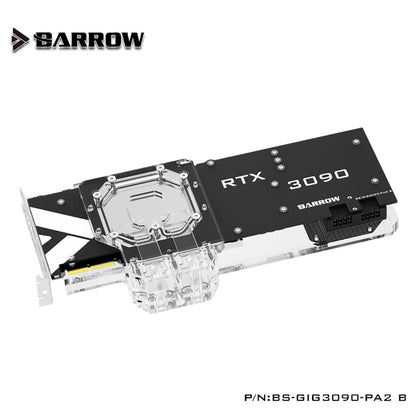 Barrow GPU Water Block Cooling Backplane for GIGABYTE 3090 3080Ti 3080 GAMING EAGLE VISION , Waterway Backplate BS-GIG3090-PA2 B