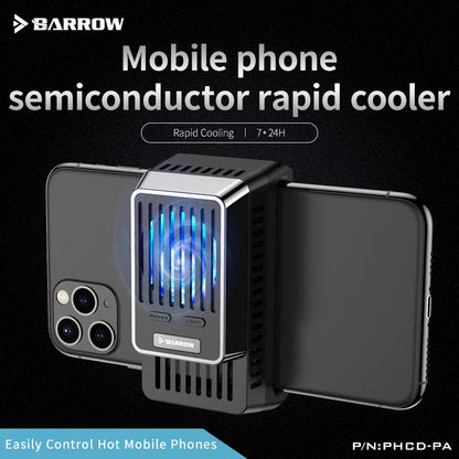 Barrow Mobile Phone Semiconductor Rapid Cooler, For Gaming Cellphone, Heat Sink Cooling Fan Radiator