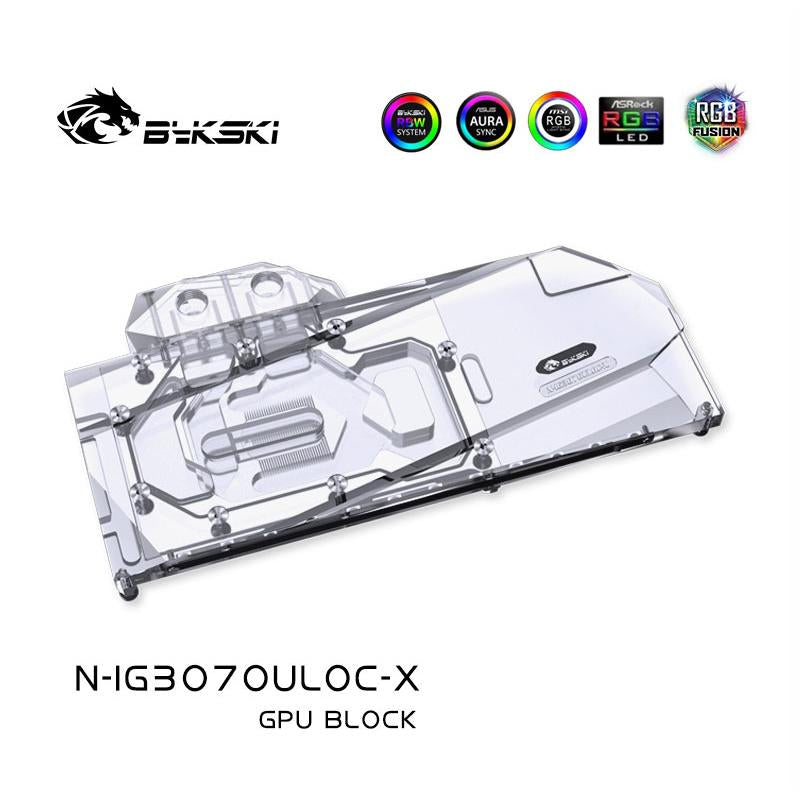 Bykski 3070 GPU Water Cooling Block For Colorful iGame RTX3070 Advanced / Ultra , Graphics Card Liquid Cooler, N-IG3070ULOC-X