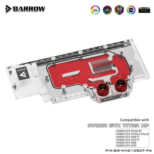 Barrow BS-NVG1080T-PA LRC RGB v1/v2 Full Cover Graphics Card Water Cooling Block for Founder | Water Cooling Block