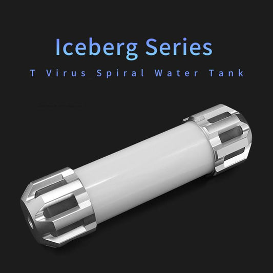 Barrow CMYKW-205 Iceberg Series Virus-T Réservoirs Couvercle en alliage d'aluminium + Corps en acrylique Spirale multicolore 205mm 