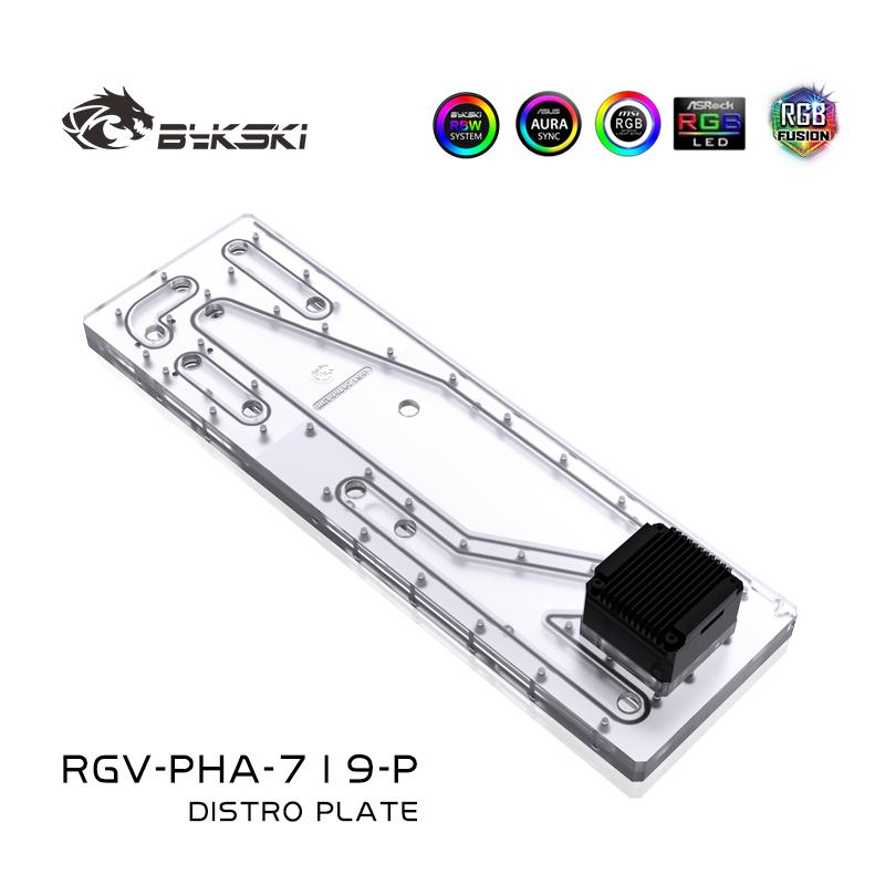 Bykski Distro Plate For PHANTEKS 719LTG Case, Waterway Boards For Intel CPU Water Block & Single GPU Building, RGV-PHA-719-P