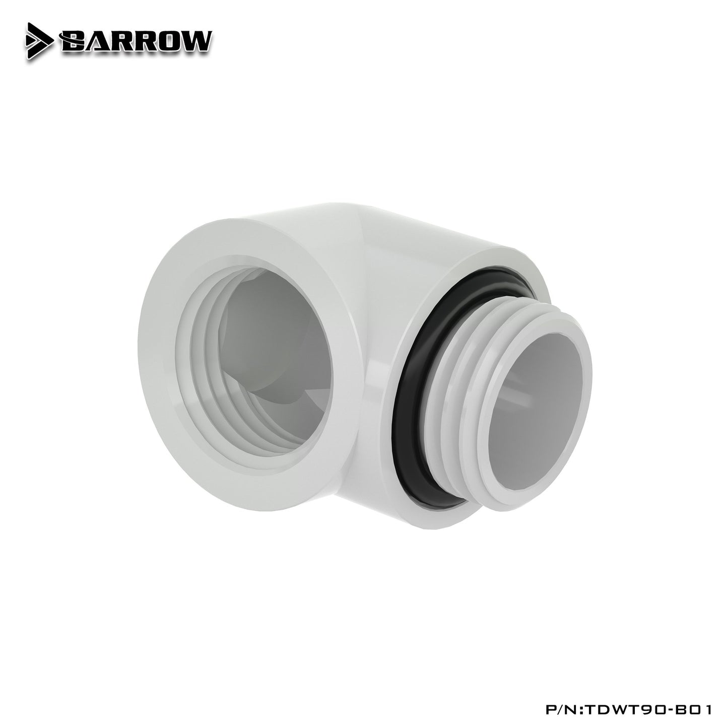 Barrow Brass Black White Silver G1/4'' thread 90 degree Fitting Adapter water cooling Adaptors water cooling fitting TDWT90-B01
