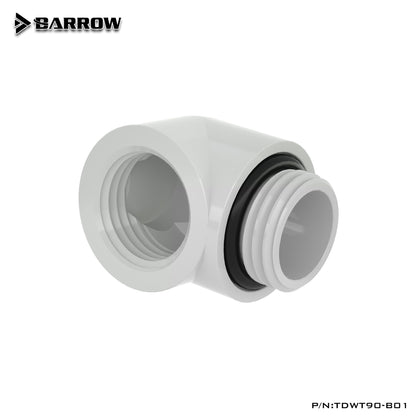 Barrow Brass Black White Silver G1/4'' thread 90 degree Fitting Adapter water cooling Adaptors water cooling fitting TDWT90-B01