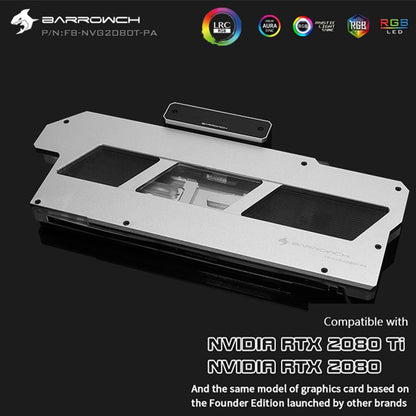 FormulaMod Barrow RTX 2080Ti full-cover GPU waterblock — silent local AI workload cooling (view 4)