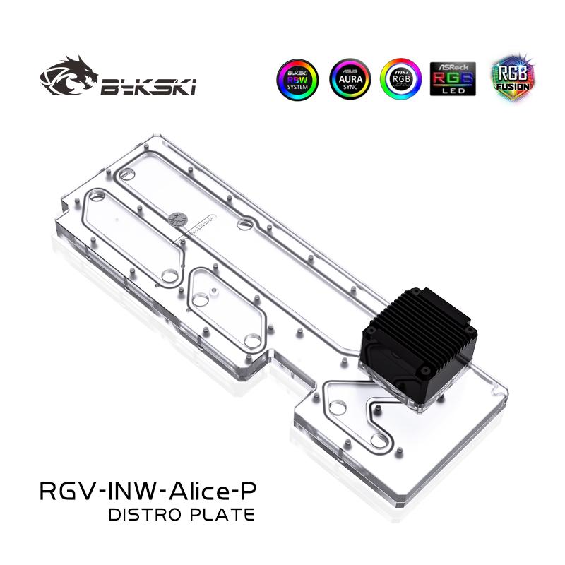 Bykski Distro Plate For IN WIN Alice Case, Waterway Boards For Intel CPU Water Block & Single GPU Building, RGV-INW-Alice-P