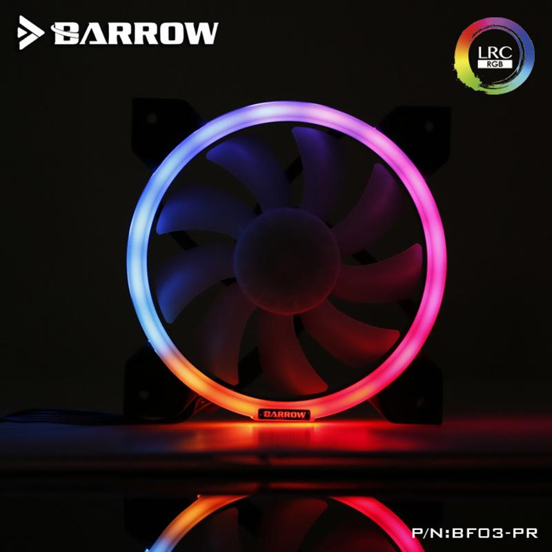 Barrow BF03-PR/BF04-PR LRC2.0(5v 3pin) PWM Fans Water Cooling Radiator Fans, Hydraulic Bearings , Adjustable Ring Lighting