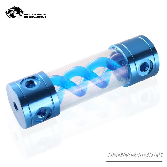 Bykski 50mm Reservoir T Spiral Cylindrical DNA Water Tank B-DNA-CT-AL180 260mm Colorful Aluminum | Water Cooling Reservoir