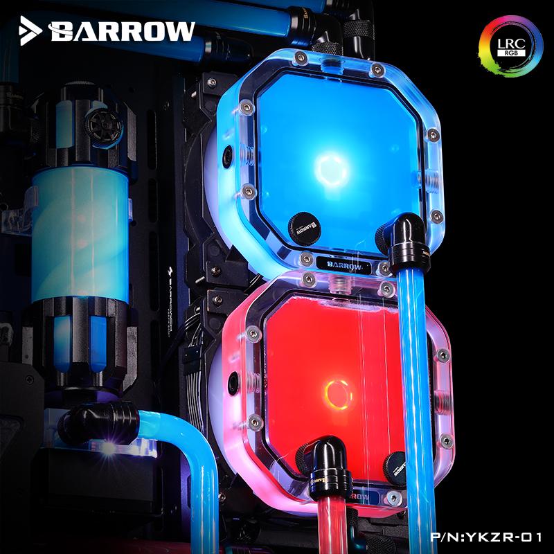 Barrow ch Reservoirs with Multi Combination of Radiator Position, LRC 2.0, Acrylic Square Reservoirs, | Custom Loop Radiator