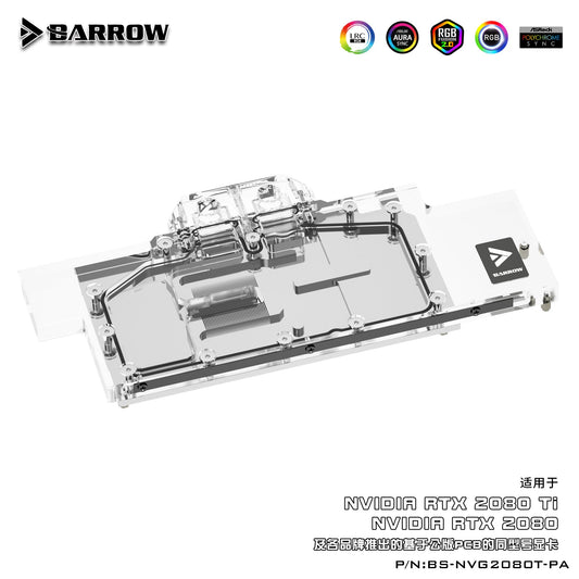 FormulaMod Barrow RTX 2080Ti full-cover GPU waterblock — silent local AI workload cooling (view 2)