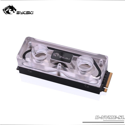 Bykski M.2 Ssd Full Acrylic Water Cooling Block Using For Solid State Drive Hard Disk Radiator