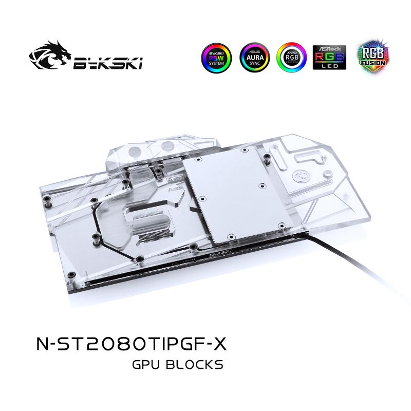 FormulaMod Bykski RTX 2080Ti full-cover GPU waterblock — silent local AI workload cooling (view 3)