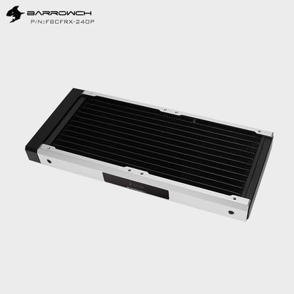 Barrow ch FBCFRX-240 Chameleon Fish Modular 240mm Radiator With OLED Display Acrylic/POM Inlet Module | Custom Loop Radiator