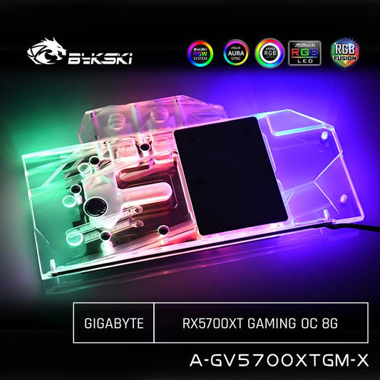Bykski GPU Water Cooling Block For Gigabyte RX5700XT GAMING OC 8G, Computer Component Heat Dissipation | Water Cooling Block