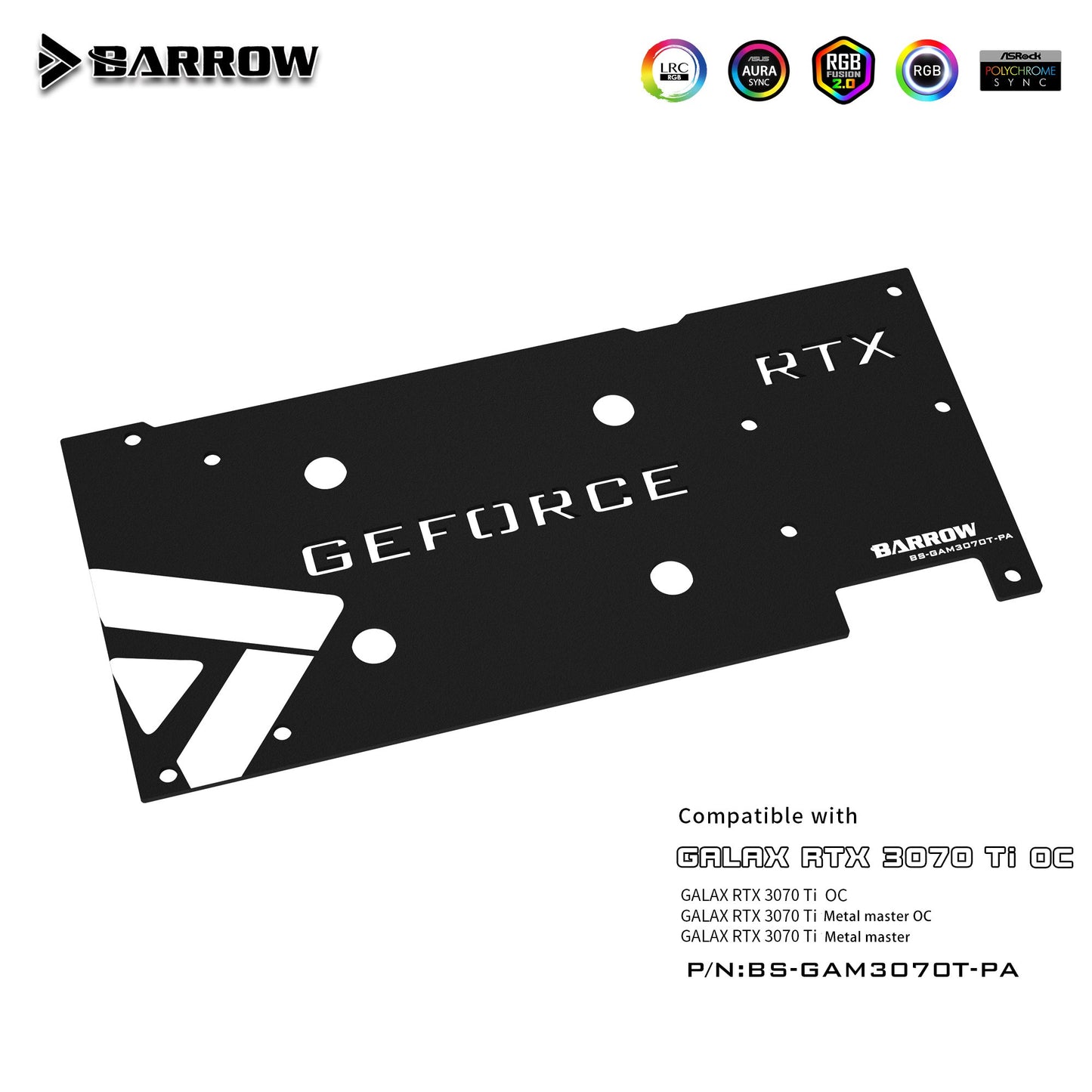 Barrow GPU Water Block for Galax / Gainward RTX 3070TI OC GPU Card  Full Cover Water Cooler , With Backplane BS-GAM3070T-PA