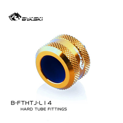 Bykski B-FTHTJ-L14, Anti-off Type Hard Tube Fittings, For OD14mm Hard Tubes, Diamond Pattern, Enhanced Silicone