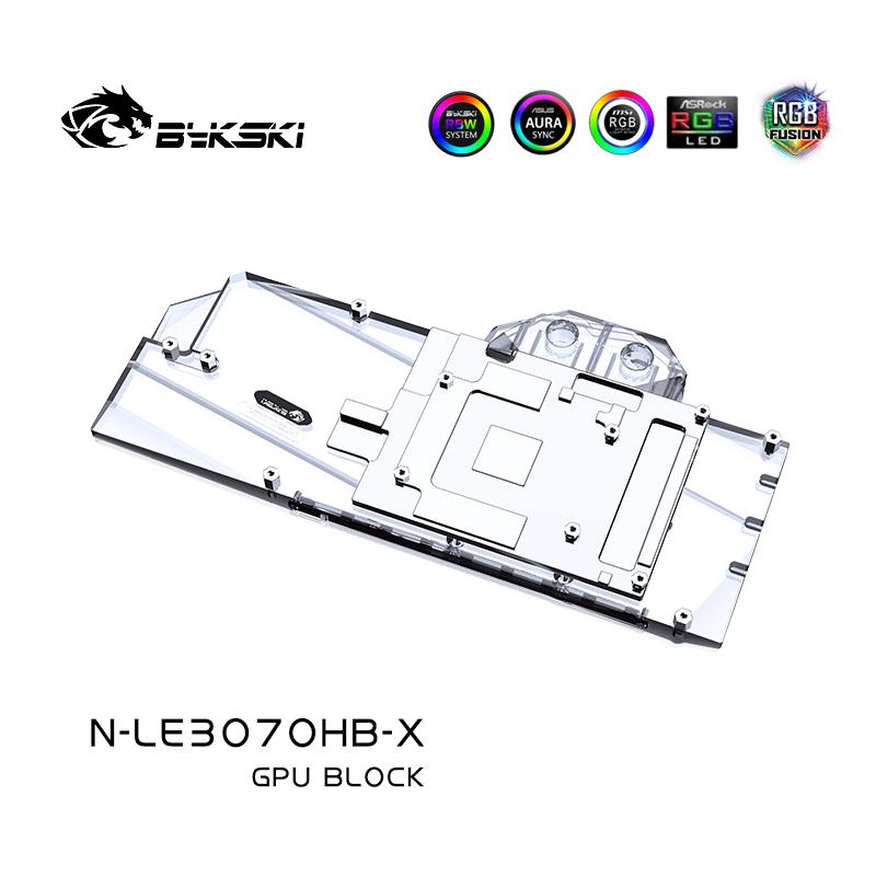 Bykski N-LE3070HB-X , For Leadtek RTX3070 HYPER BRAIN , Full Cover Graphics Card Water Cooling Block