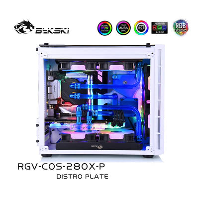 Bykski RGV-COS-280X-P Waterway Boards For Corsair 280Xd Case For Intel CPU Water Block & Single GPU | Liquid Cooling Block