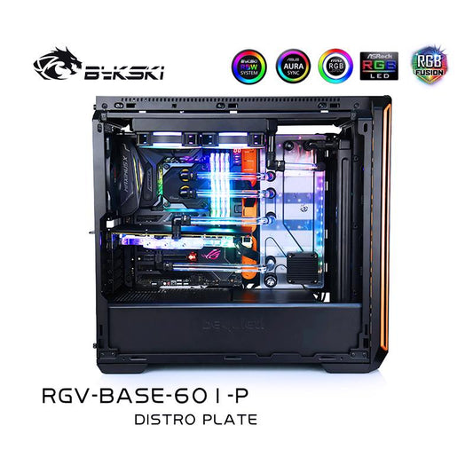 Bykski RGV-BASE-601-P Waterway Boards For Zerozone Silent Base 601 Case For Intel CPU Water Block & | Liquid Cooling Block
