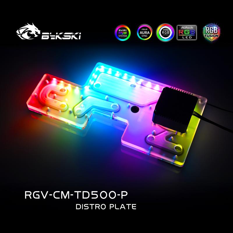 Bykski Distro Plate For Cooler Master TD500-MESH Case, Waterway Boards For Intel CPU & Single GPU Block, RGV-CM-TD500-P