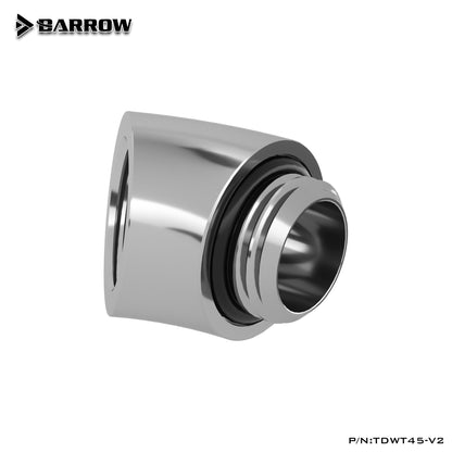Barrow laiton G1/4 '' filetage 45 degrés adaptateur de raccord 45 degrés adaptateurs de refroidissement par eau raccord de refroidissement par eau TDWT45-V2