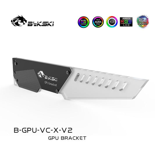 Supports en acrylique/métal pour bloc GPU RVB Bykski, support GPU pour plaques décoratives, synchronisable RVB, B-GPU-VC-X-V2