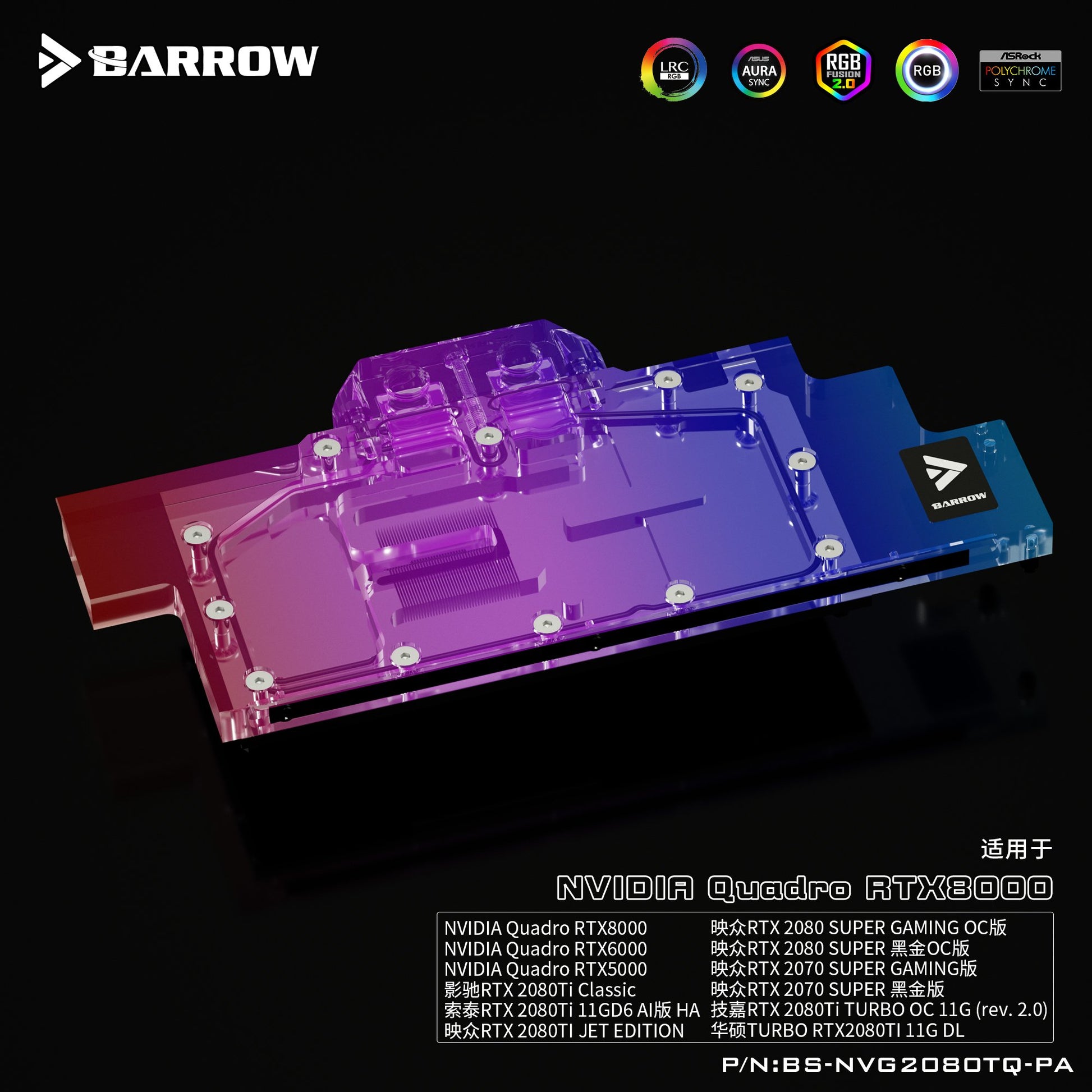 FormulaMod Barrow RTX 5000 full-cover GPU waterblock — silent local AI workload cooling (view 4)