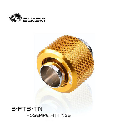 Bykski Soft Tube Fitting For 10x13 10x16 13x19mm , Hose Pipe G1/4" Connector Adapter , B-FT3-TN | Water Cooling Fitting