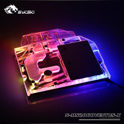 FormulaMod Bykski RTX 2060 full-cover GPU waterblock — silent local AI workload cooling (view 2)