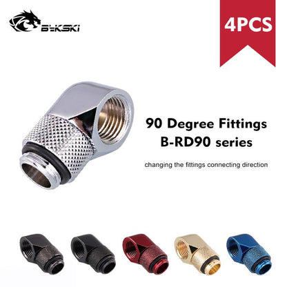 Bykski 90° Adapter Rotary Fitting Bykski G1/4" Computer Case Water Cooling Copper Equipment Adjust | Water Cooling Fitting
