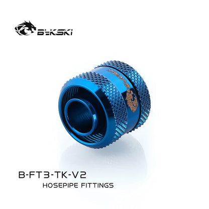 Bykski B-FT3-TK-V2, 3/8"ID*5/8"OD 10x16mm Soft Tube Fittings, G1/4" Fittings For Soft Tubes