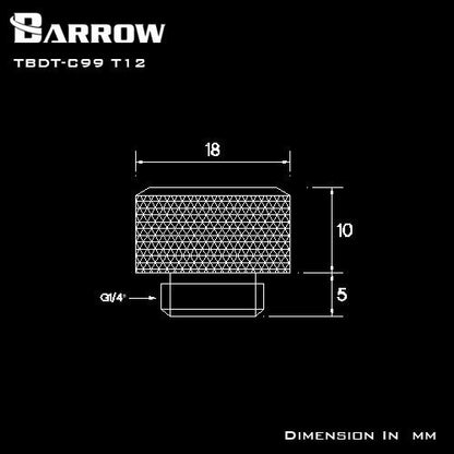 Barrow TBDT-C99 T12, OD12mm Hard Tube Fittings, G1/4 Adapters For OD12mm Hard Tubes | Water Cooling Fitting