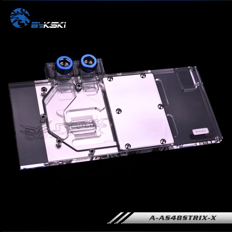 Bykski A-AS48STRIX-X, Full Cover Graphics Card Water Cooling Block for ASUS ROG STRIX-RX480-O8G-Gaming