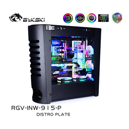 Bykski RGV-INW-915-P Waterway Board, Distro Plate For INWIN 915 Dynamic Chassis, Acrylic Water Tank Liquid cooling System