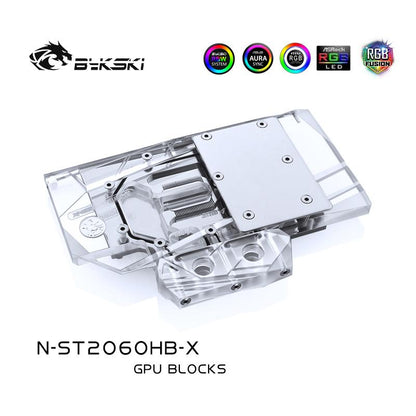 FormulaMod Bykski RTX 2060 full-cover GPU waterblock — silent local AI workload cooling (view 5)