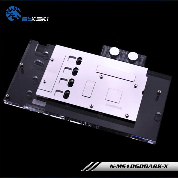 Bykski N-MS1060DARK-X, Full Cover Graphics Card Water Cooling Block RGB/RBW for MSI GeForce GTX1060 6G | Water Cooling Block