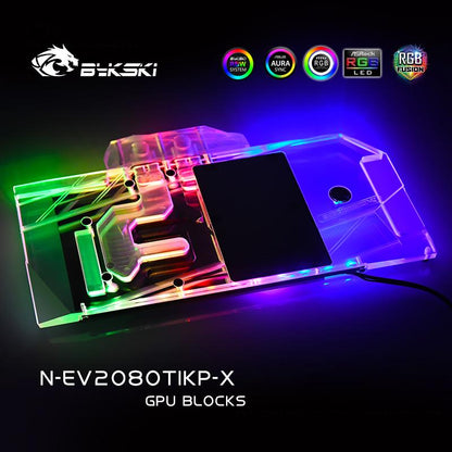 Bykski N-EV2080TIKP-X GPU Water Cooling Block For EVGA Nvidia Geforce RTX 2080Ti KiNGPIN Computer | Water Cooling Block