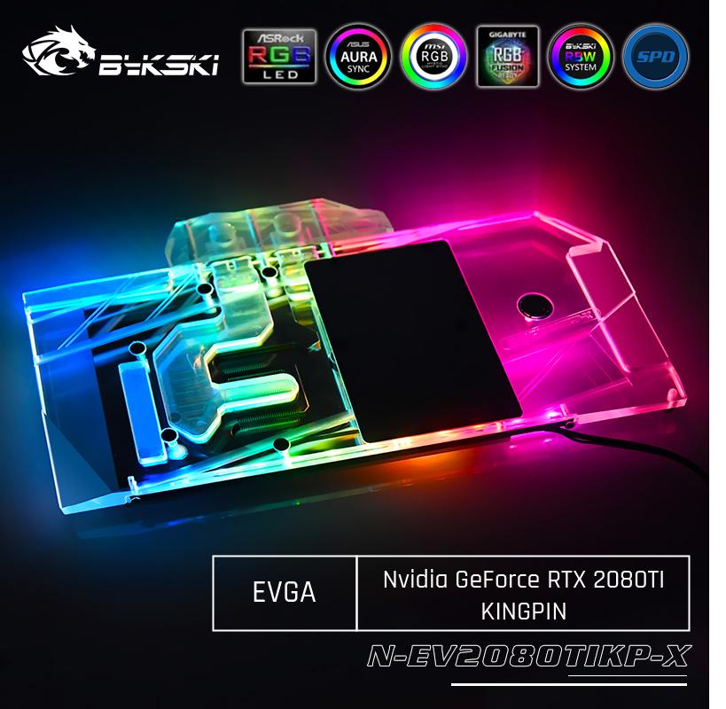 Bykski N-EV2080TIKP-X GPU Water Cooling Block For EVGA Nvidia Geforce RTX 2080Ti KiNGPIN Computer | Water Cooling Block