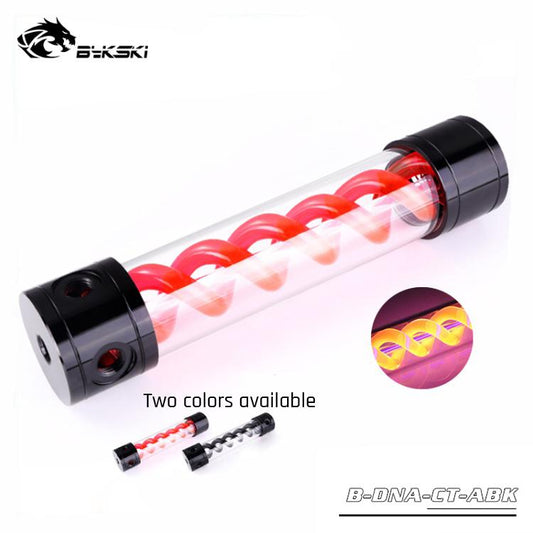 Bykski T Spiral Reservoir B-DNA-CT-ABK DNA Cylindrical Water Tank 180 260mm Aluminum Alloy Cover | Water Cooling Reservoir
