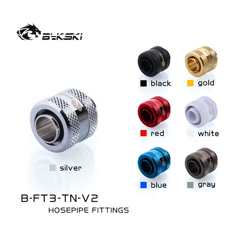 Bykski B-FT3-TN-V2, 3/8"ID*1/2"OD 10x13mm Soft Tube Fittings, G1/4" Fitting For Soft Tubing