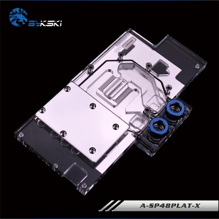 Bykski A-SP48PLAT-X, Full Cover Graphics Card Water Cooling Block RGB/RBW for Sapphire NITRO RX480 / | Water Cooling Block