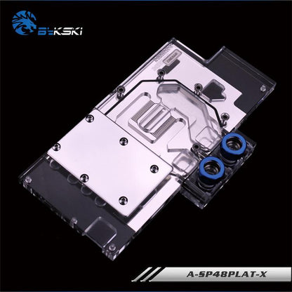 Bykski A-SP48PLAT-X, Full Cover Graphics Card Water Cooling Block RGB/RBW for Sapphire NITRO RX480 / | Water Cooling Block