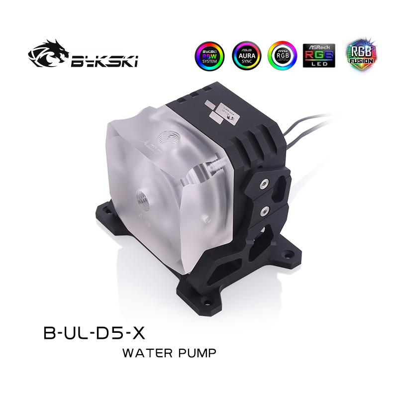 Bykski B-UL-D5-X, D5 Pump With Bracket & Armor, Aluminum Alloy Bracket And Armor, Head 3.8 Meters, Flow | Water Cooling Pump