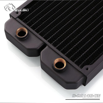Bykski B-RD140-TN, 140mm Single Row Radiators, 28mm Thickness, Standard Water Cooling Radiators , | Water Cooling Accessory