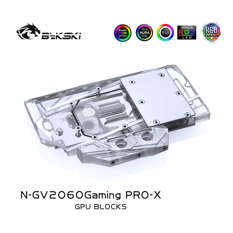 Bykski Full Cover Graphics Card Water Cooling Block, For Gigabyte RTX 2070/2070Super/2060/GTX1660Ti/1660 Windforce / Gaming, N-GV2060GamingPRO-X